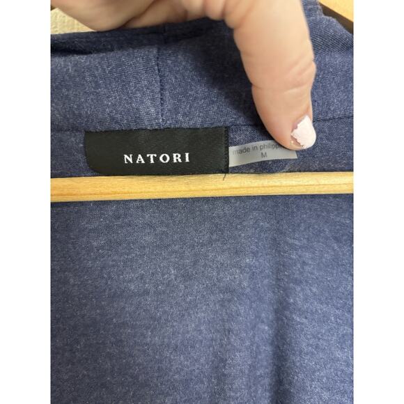 Natori Shangri-La Tencel Robe Women’s Size Medium Modal Blue Kimono Sleepwear - Picture 9 of 10